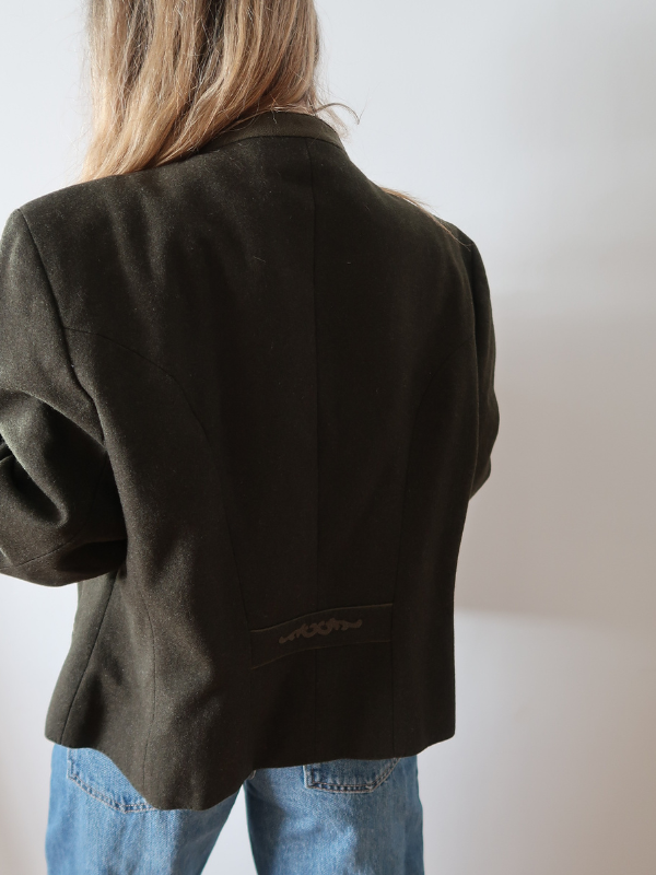 Chaqueta austriaca vintage verde
