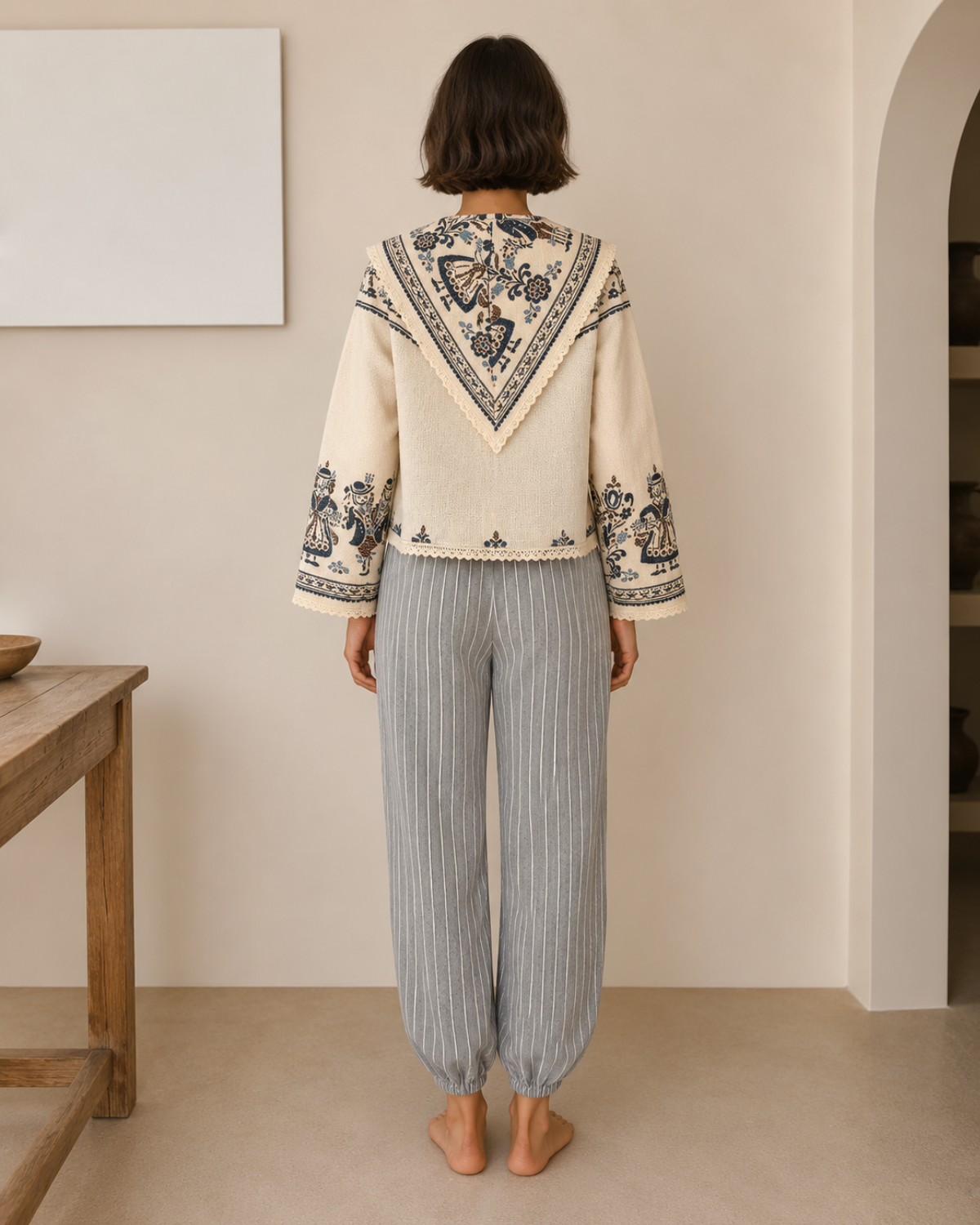 Cuello–chal upcycling Nila small