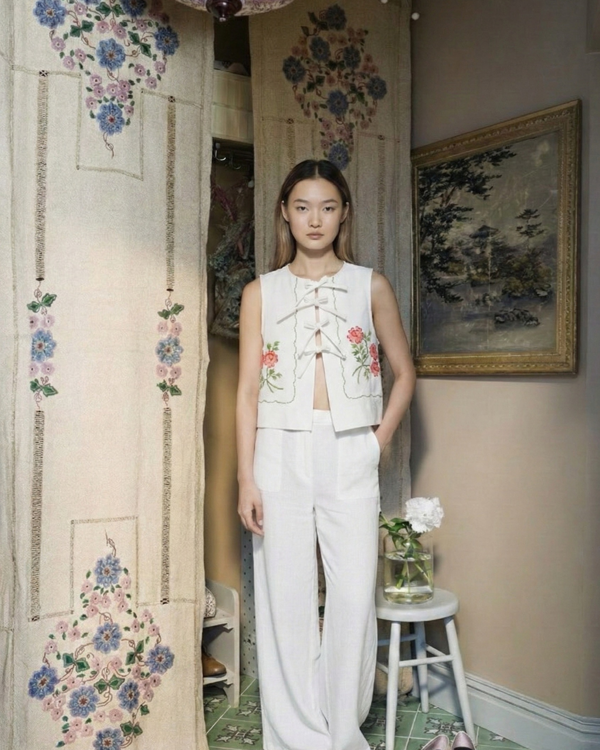 Blusa lazos upcycled