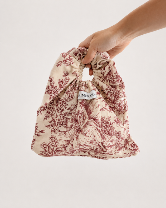 Scrunchy Bag de Mano en Tejido Toile