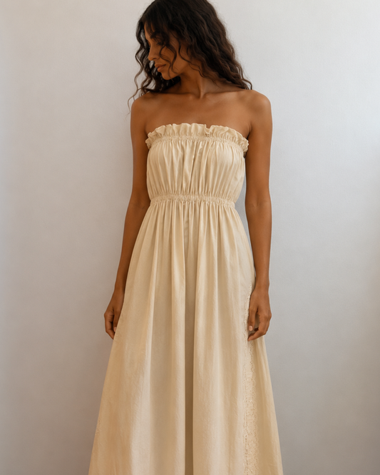 Beige Shadow Upcycling Dress