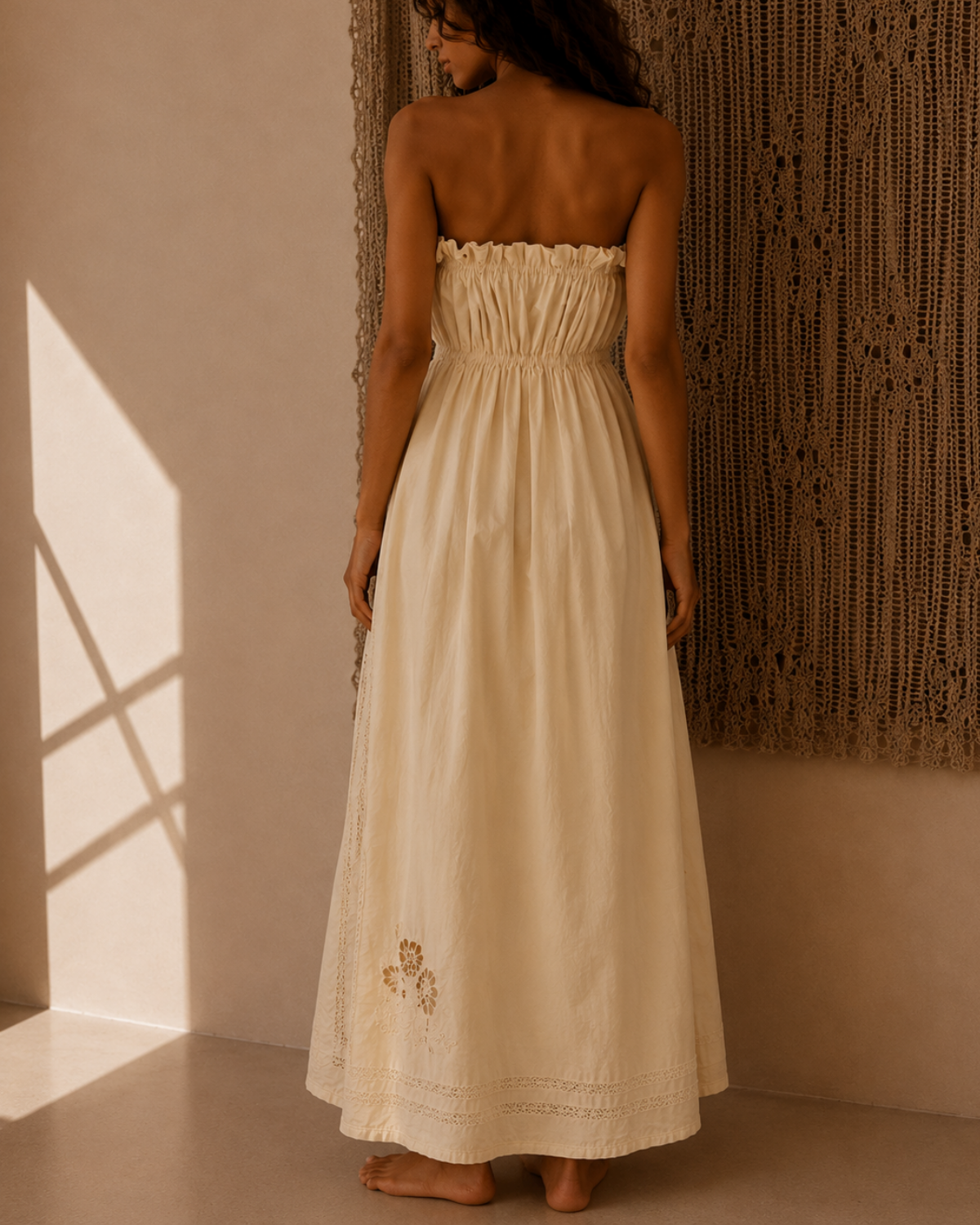 Beige Shadow Upcycling Dress