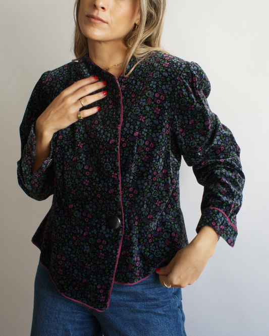 Chaqueta vintage terciopelo negro