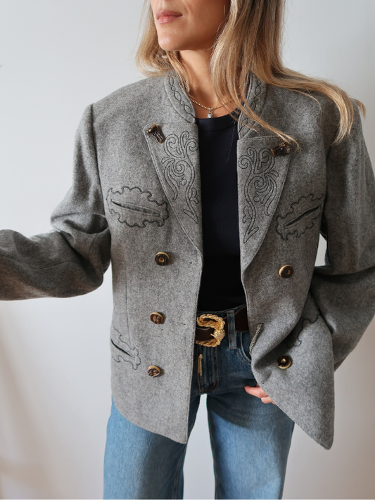 Blazer austriaco vintage en color gris
