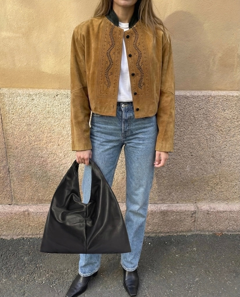 Bolso de hombro efecto piel