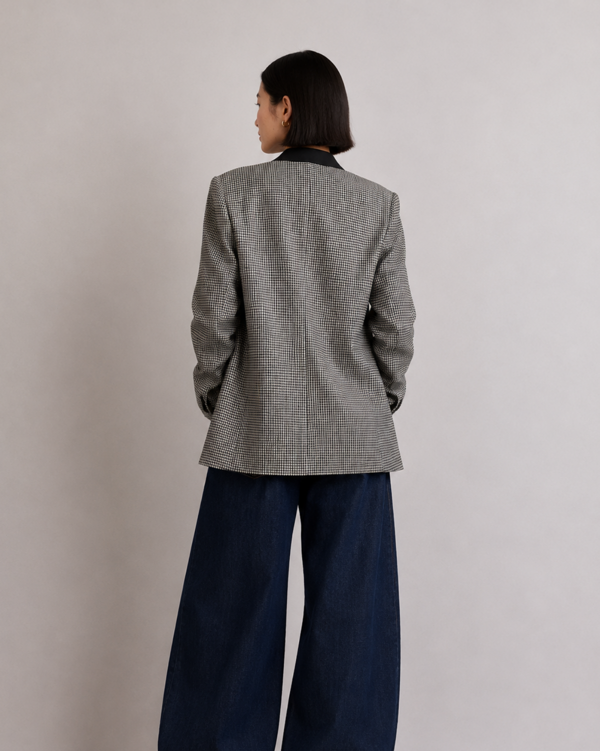 Blazer vintage de mini pata de gallo