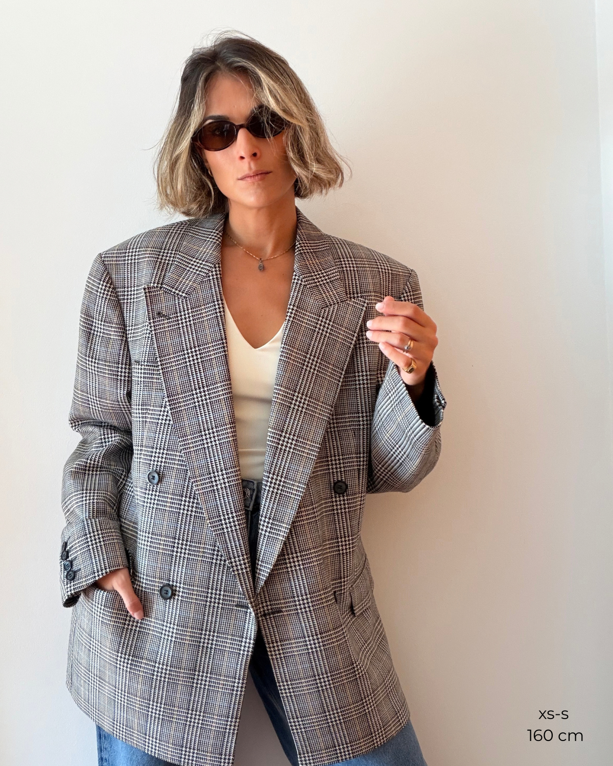 Blazer vintage Príncipe de Gales