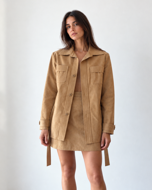 Conjunto vintage de piel Pierre Balmain