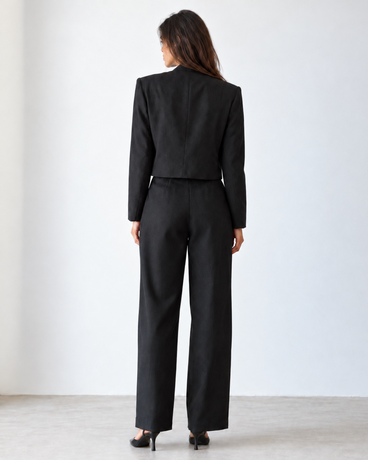 Traje vintage negro — Chaqueta torera y pantalón