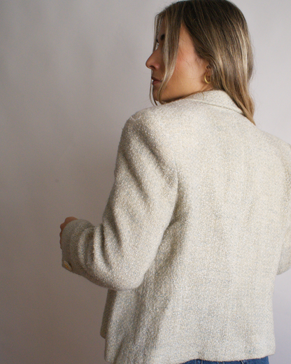 Chaqueta Vintage Tweed Beige