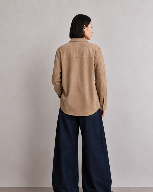 Sobrecamisa vintage piel de ante