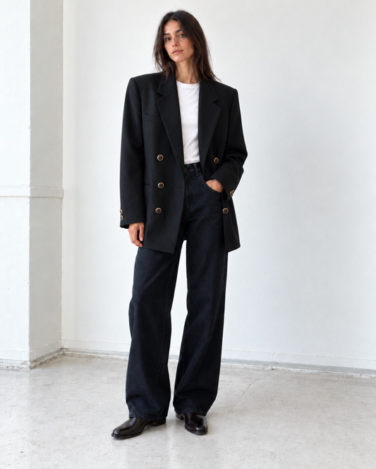 Blazer vintage negra oversize