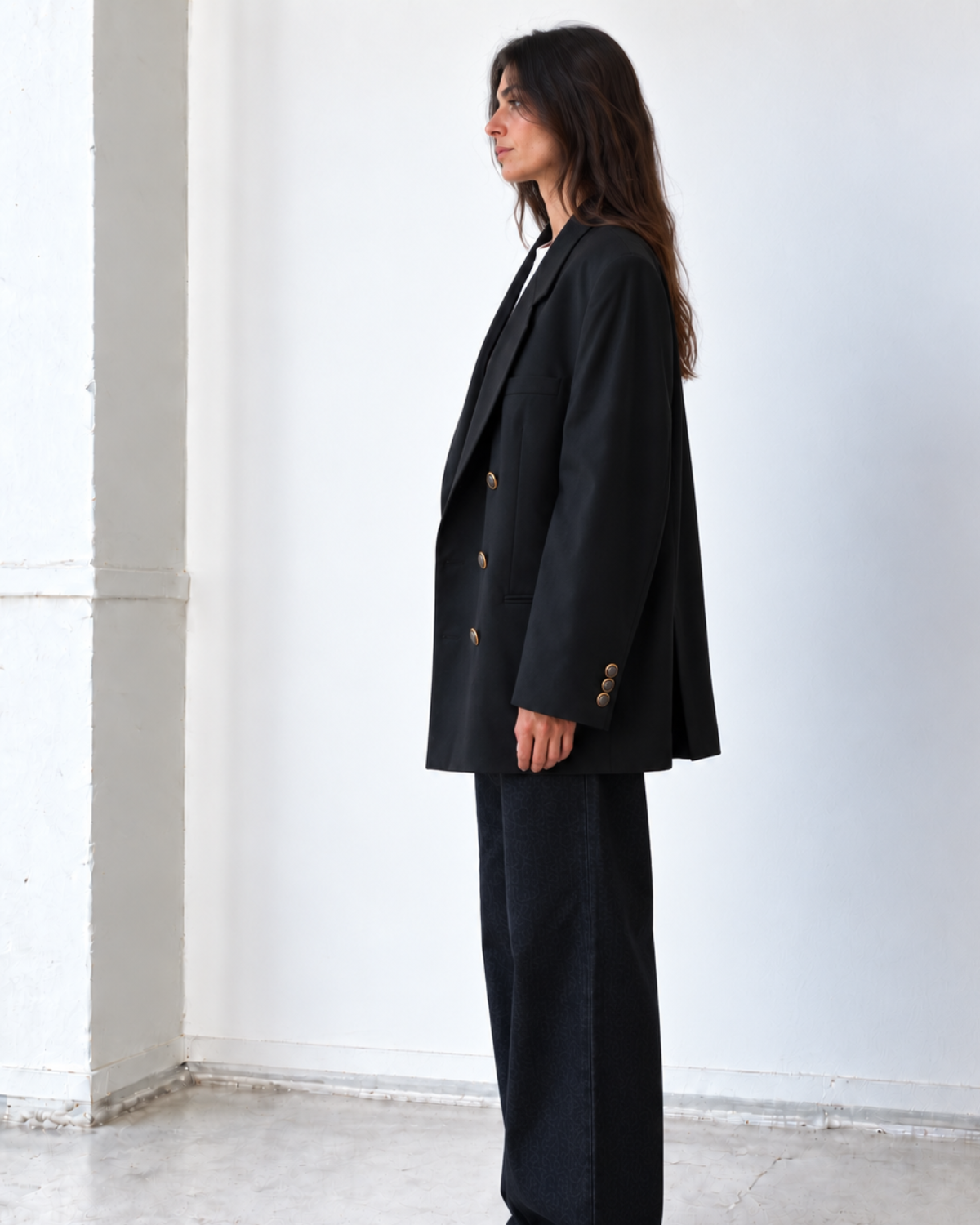 Blazer vintage negra oversize