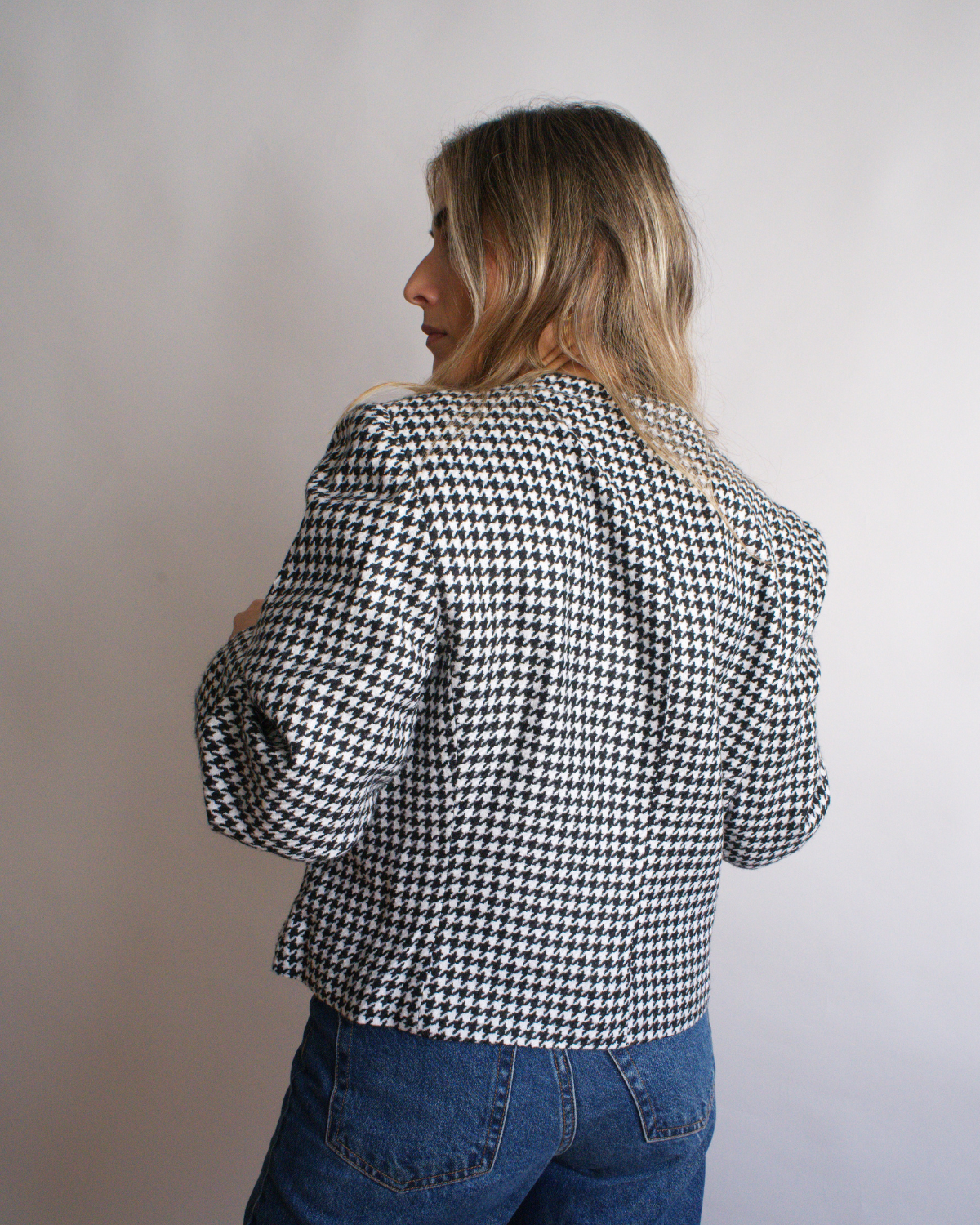 Blazer Vintage Pata de Gallo cruzada