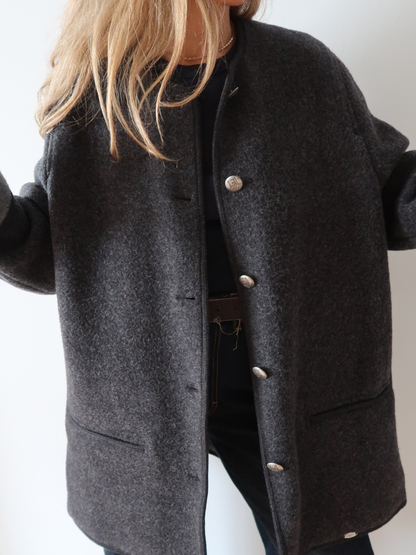 Chaqueta austriaca gris — Lana virgen