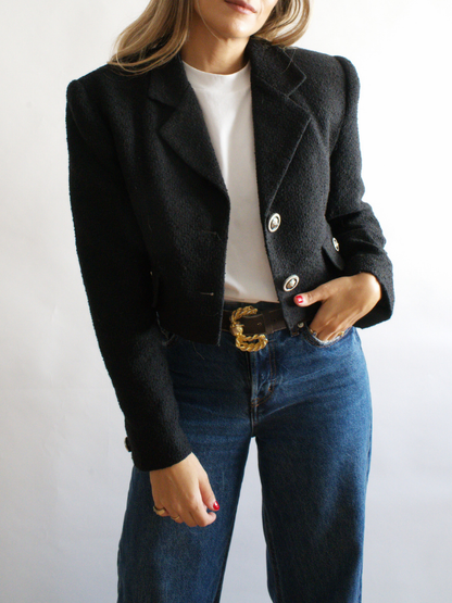 Blazer vintage crop tweed