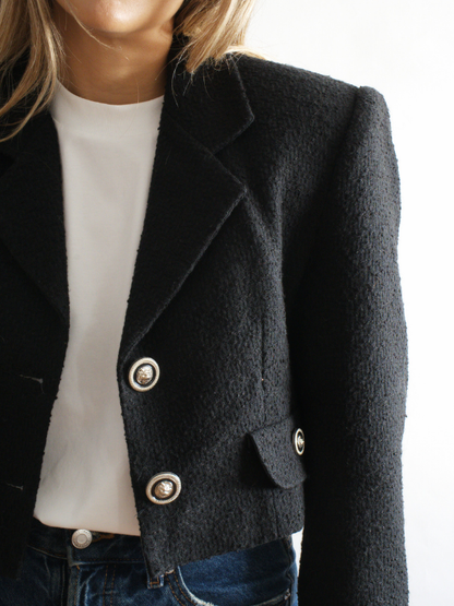 Blazer vintage crop tweed