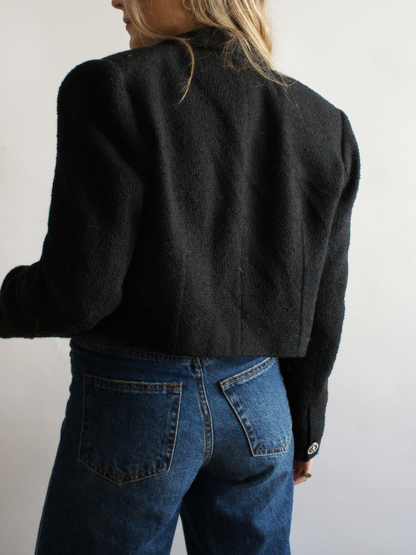Blazer vintage crop tweed