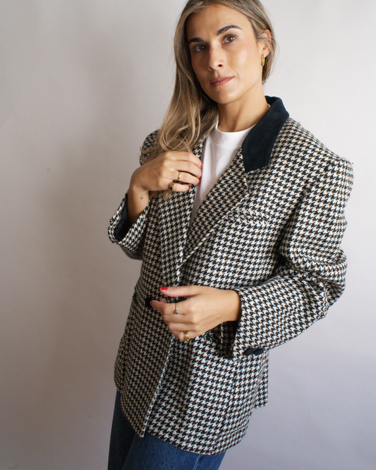 Blazer Vintage Oversize Pata de Gallo