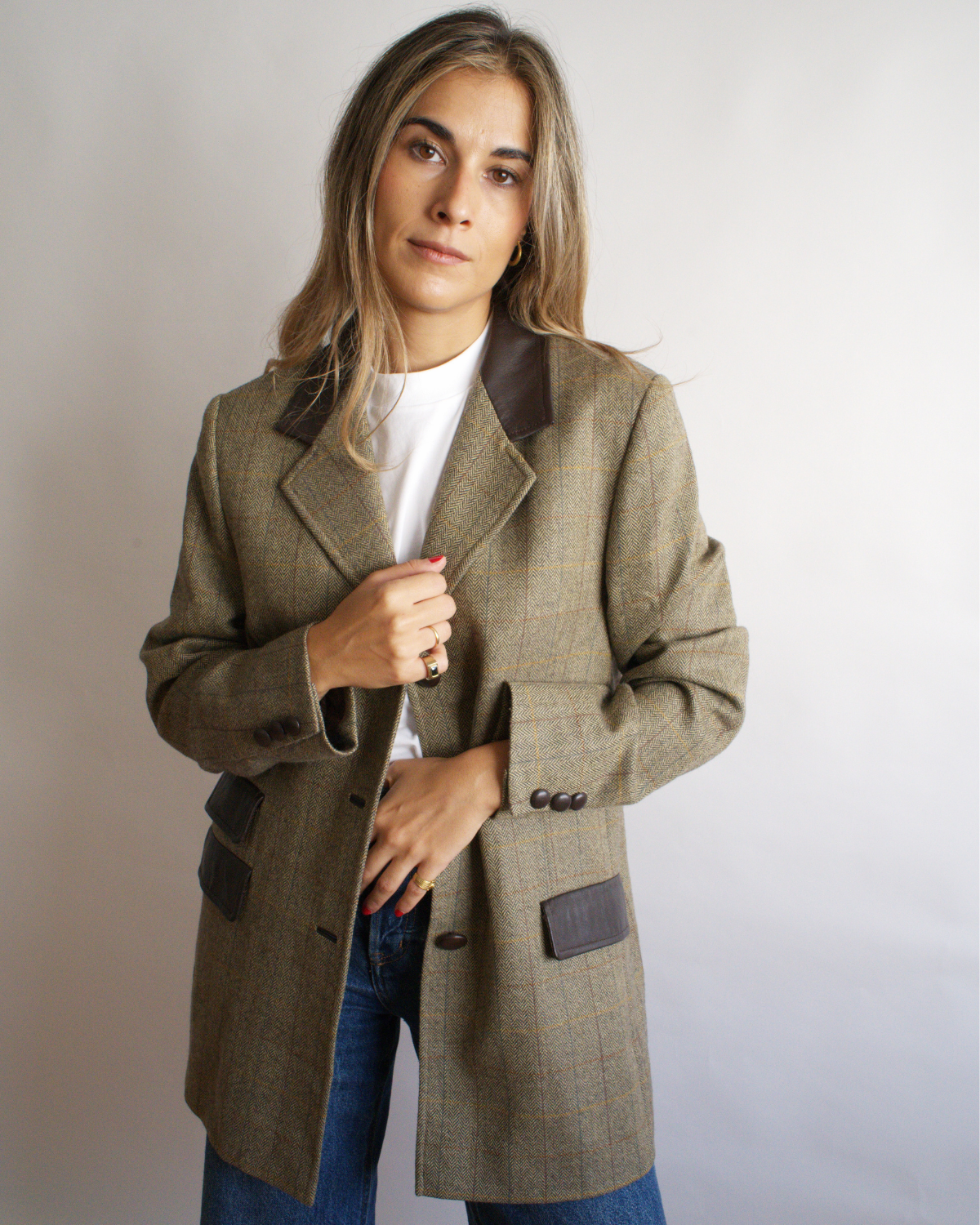 Blazer Vintage Cuadro Ventana