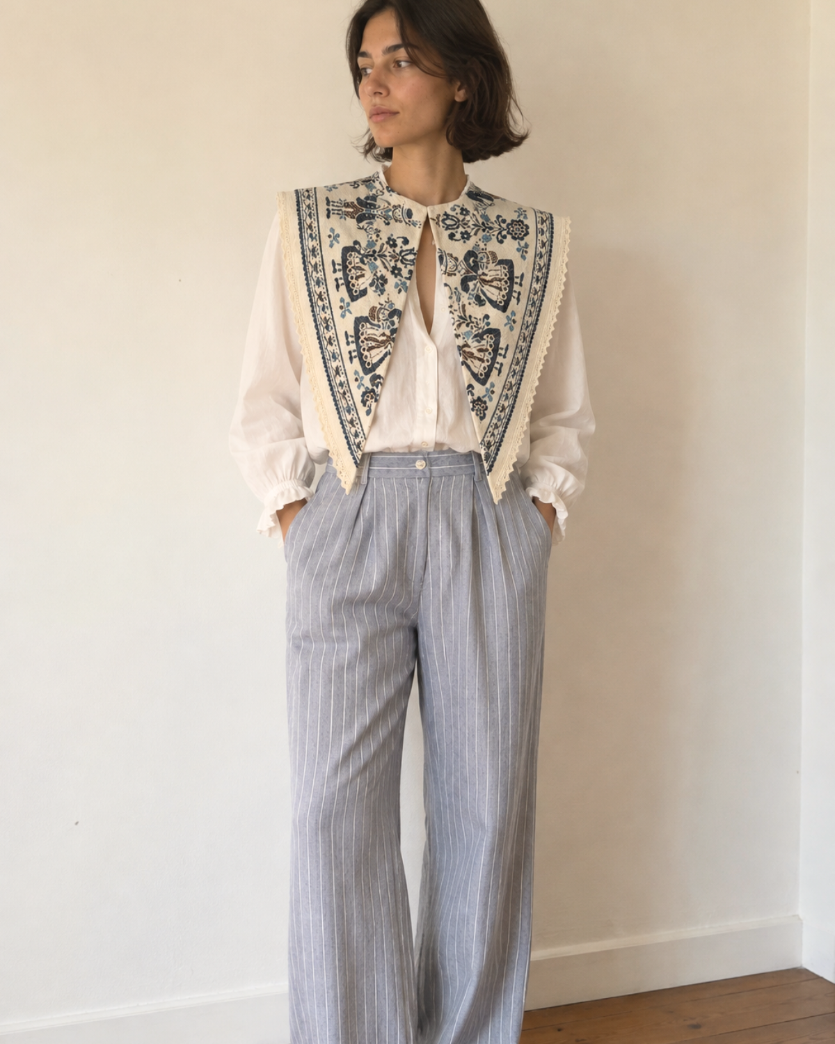 Cuello–chal upcycling Nila maxi