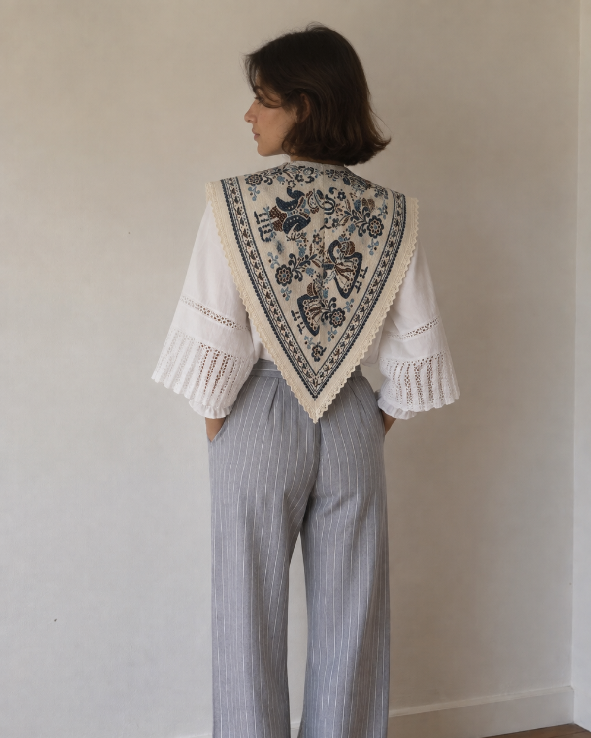 Cuello–chal upcycling Nila maxi