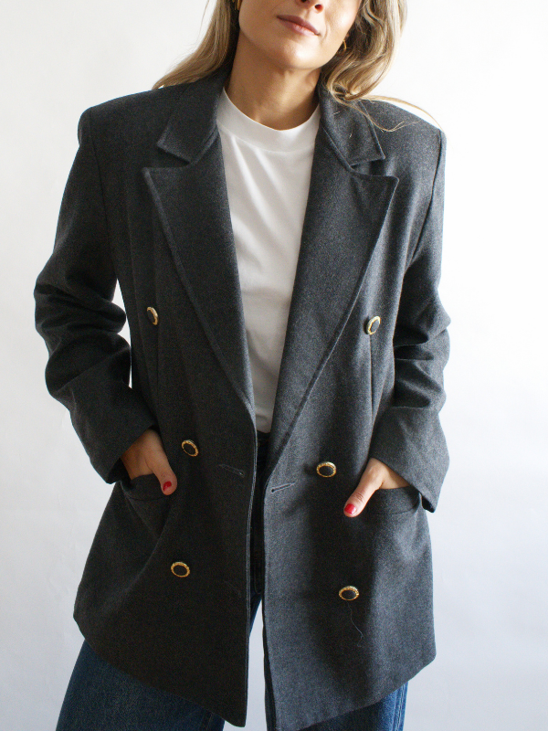 Blazer vintage gris marengo