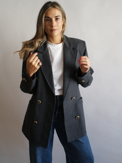 Blazer vintage gris marengo