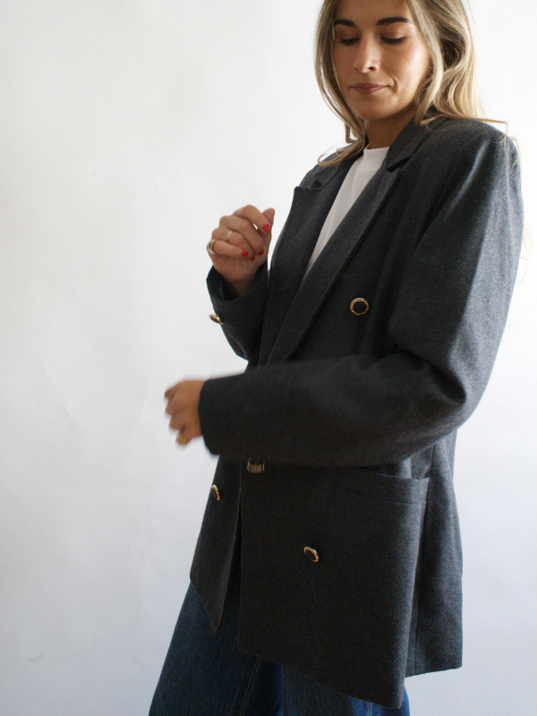 Blazer vintage gris marengo