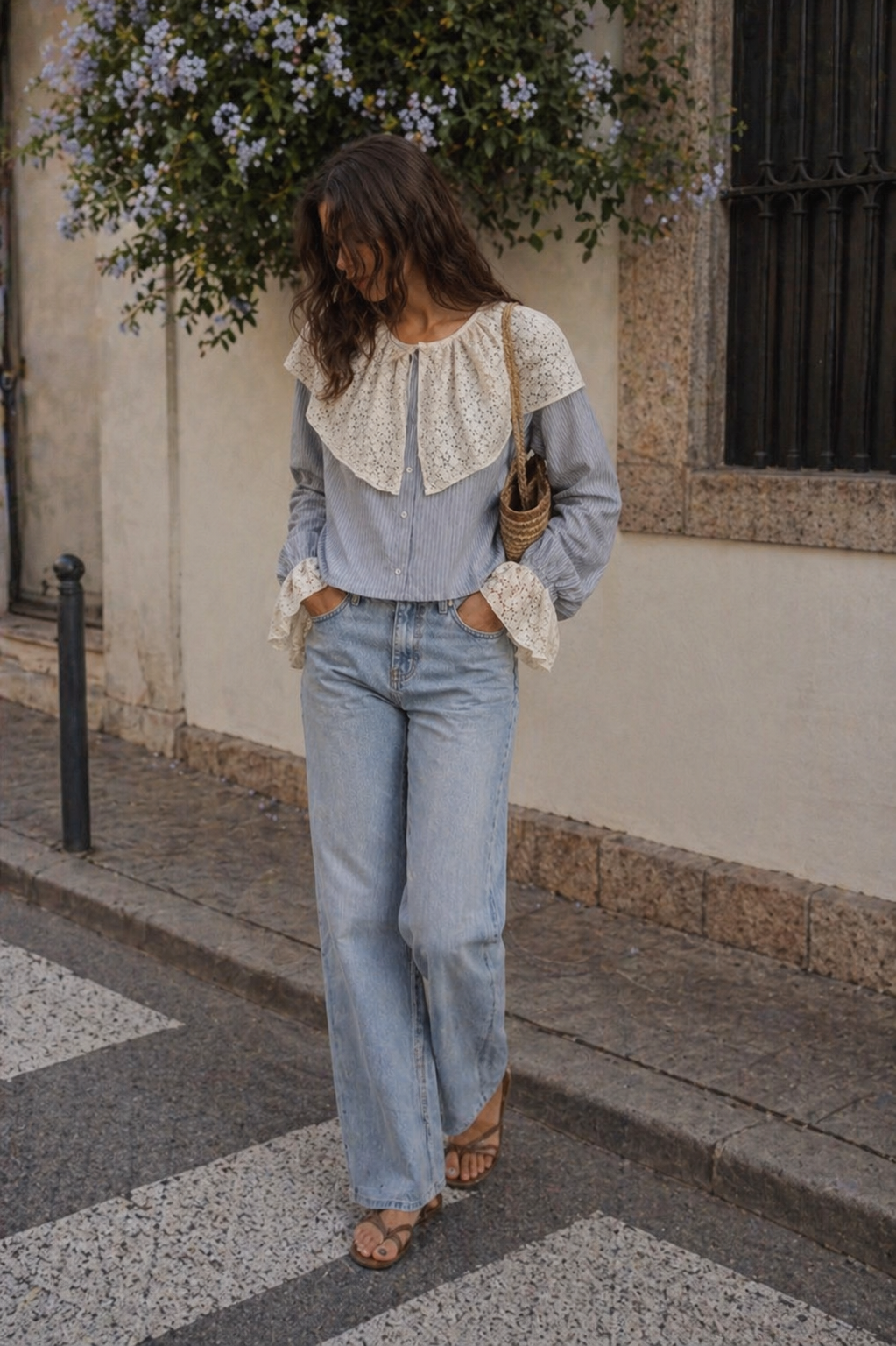 Mother-of-pearl Upcycled Blouse