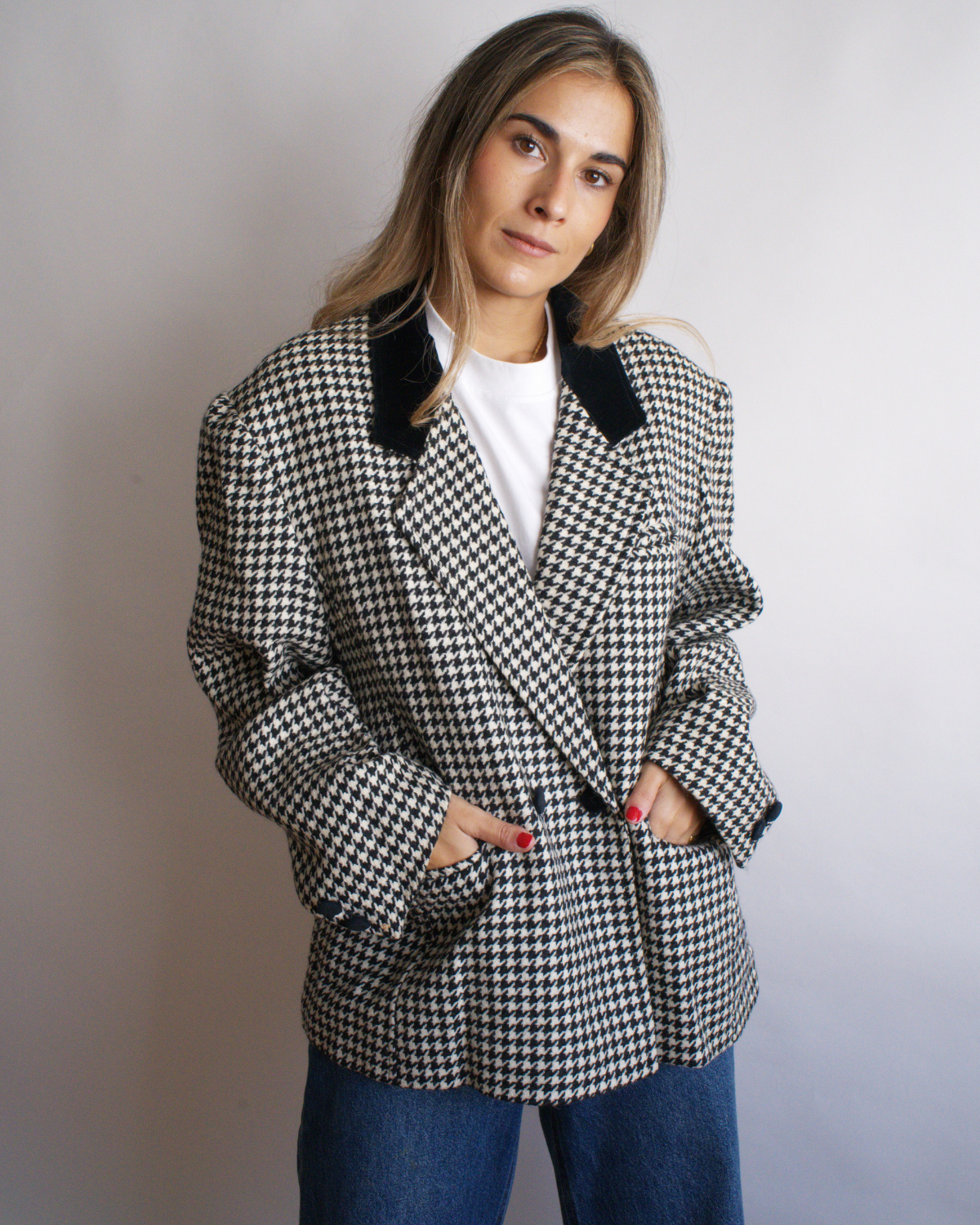 Blazer Vintage Oversize Pata de Gallo