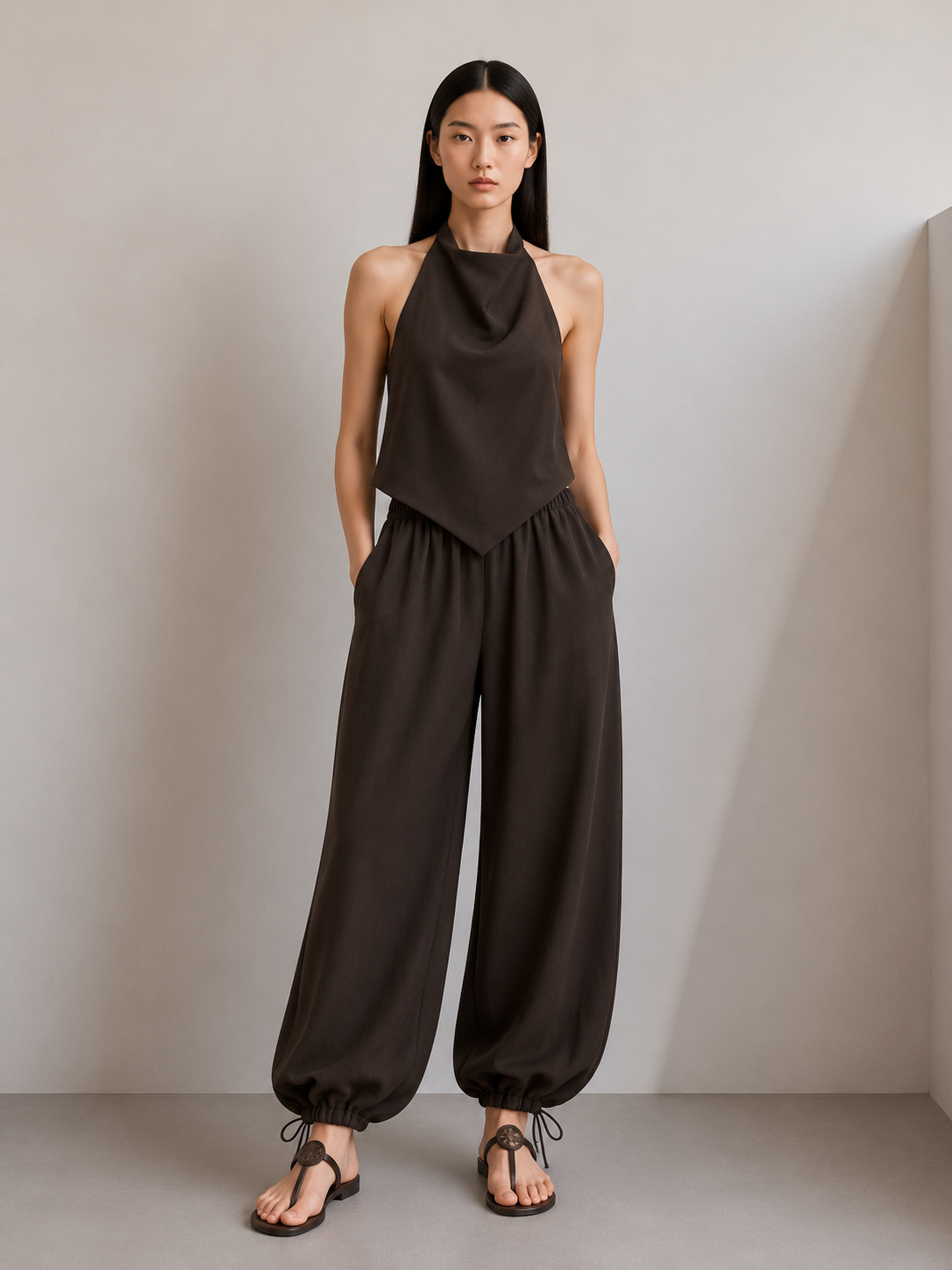 Pantalon Hibbi Lino bombacho