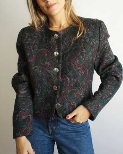 Chaqueta vintage estampado cachemir