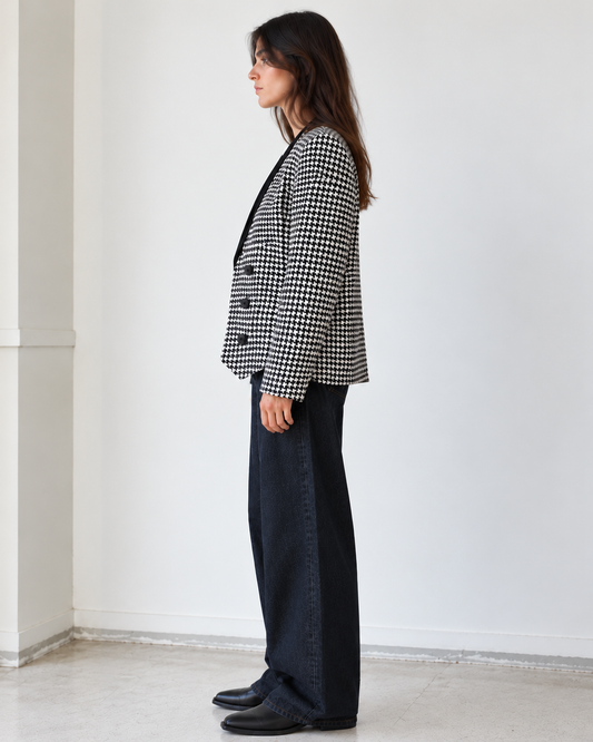 Blazer Vintage Pata de Gallo cruzada