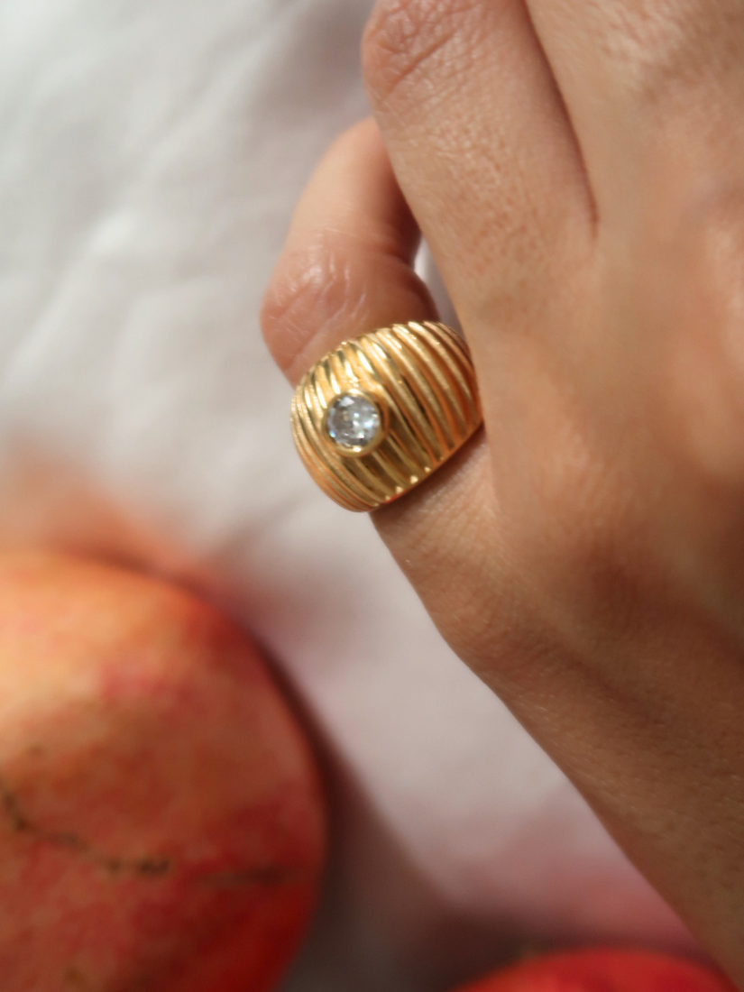 Anillo Carlota meñique de acero