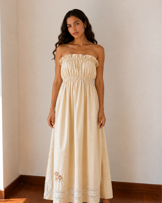 Beige Shadow Upcycling Dress