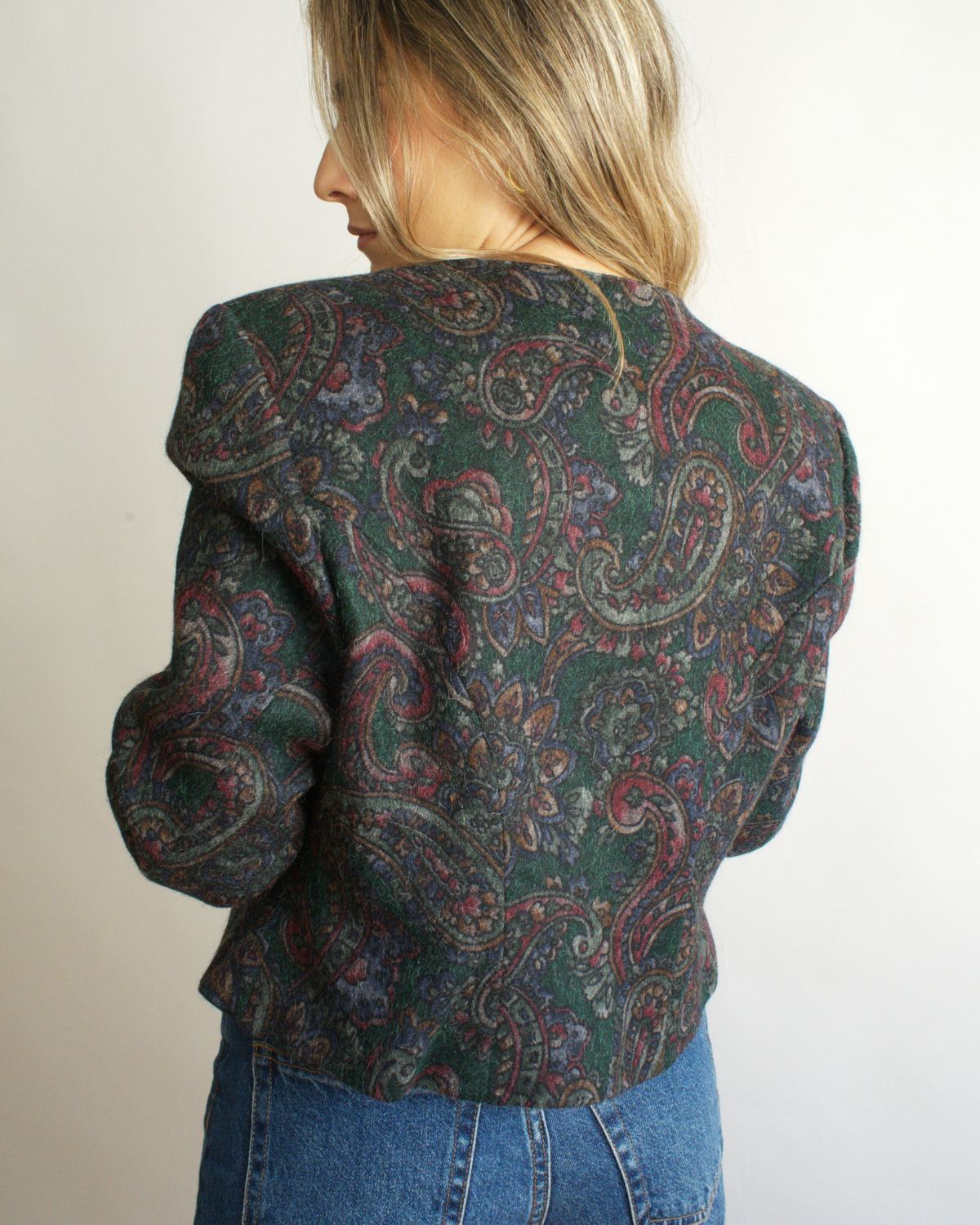 Chaqueta vintage estampado cachemir