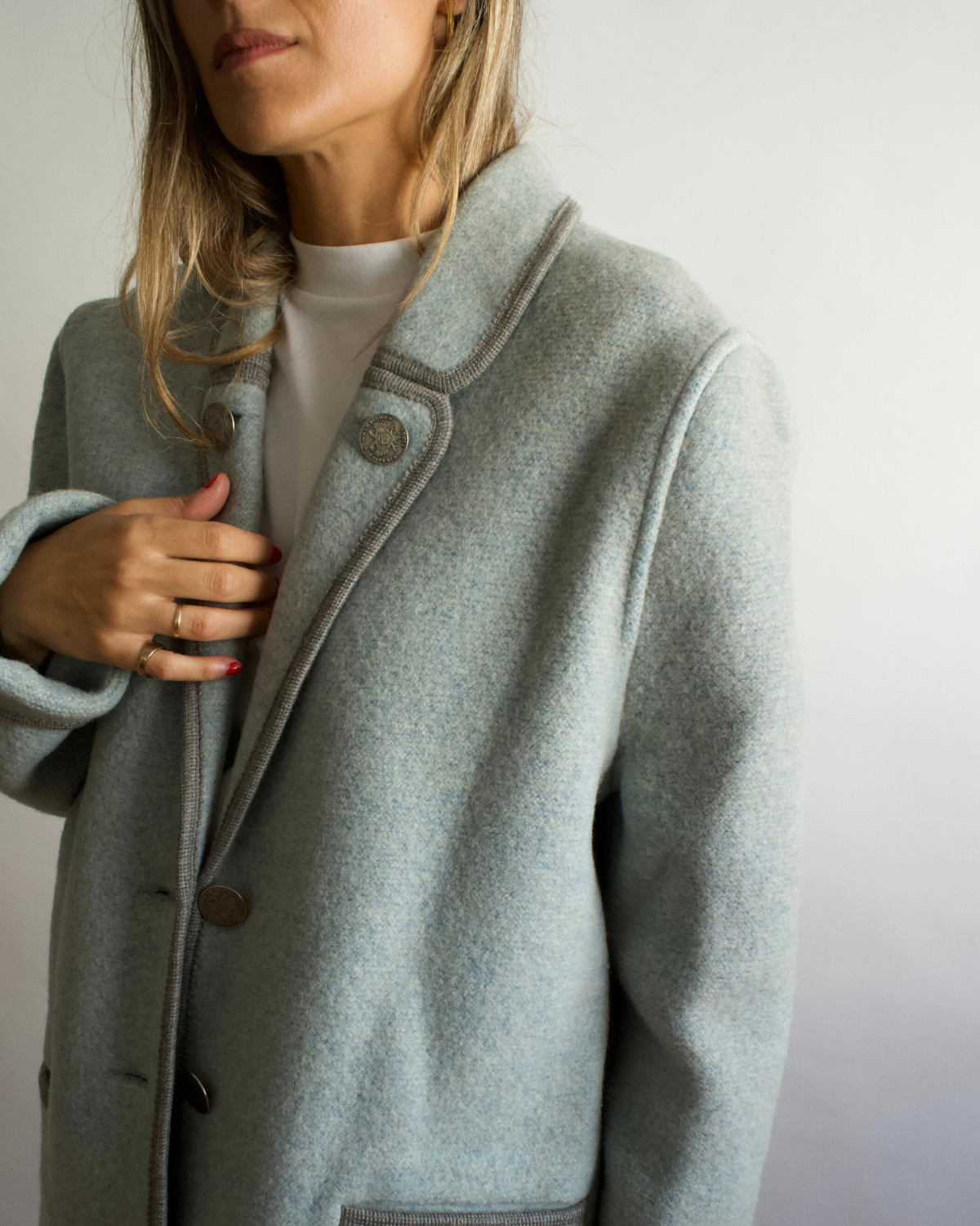 Chaqueta austriaca azul hielo