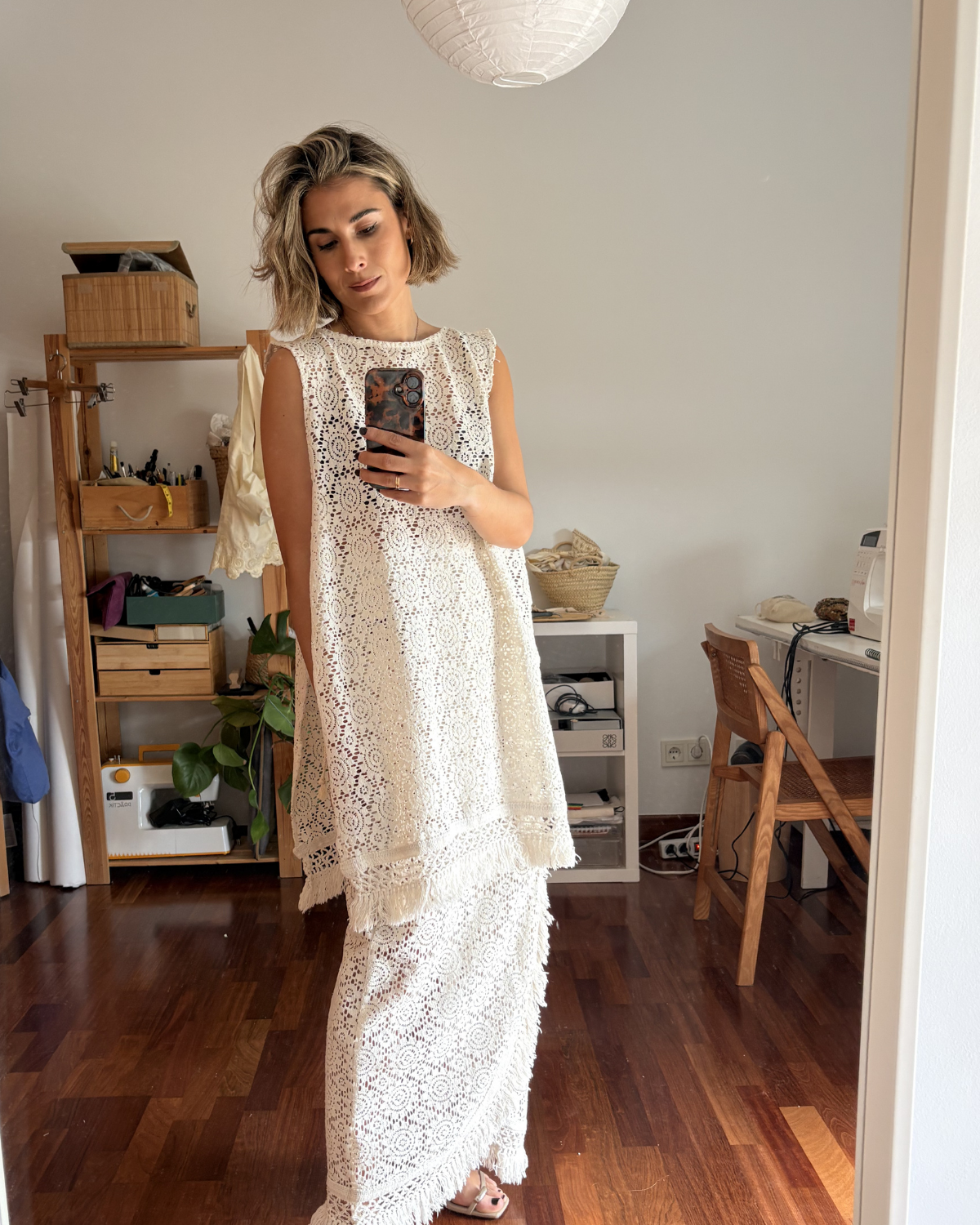 Bridal upcycled top and skirt set