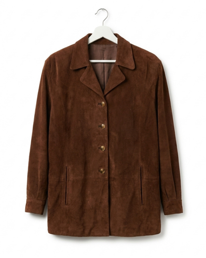 Blazer de ante marrón