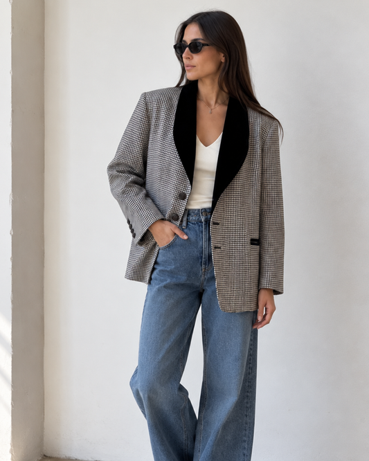 Vintage houndstooth blazer