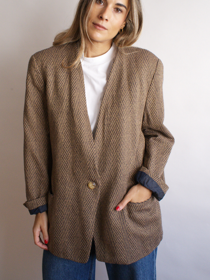 Blazer espiga marrón