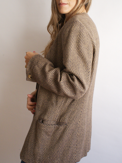 Blazer espiga marrón