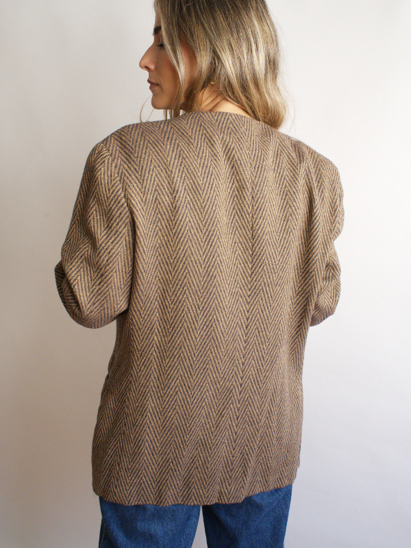 Blazer espiga marrón