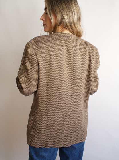 Blazer espiga marrón