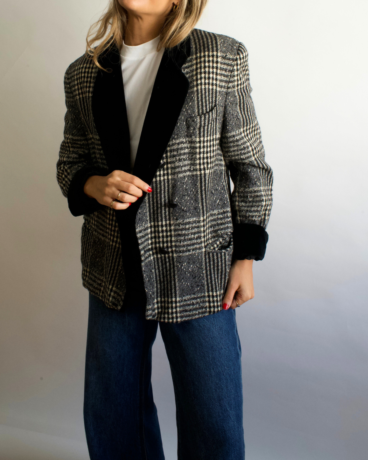 Blazer príncipe de Gales vintage