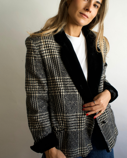 Blazer príncipe de Gales vintage