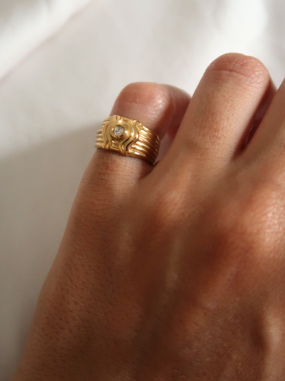 Anillo Sophia meñique de acero