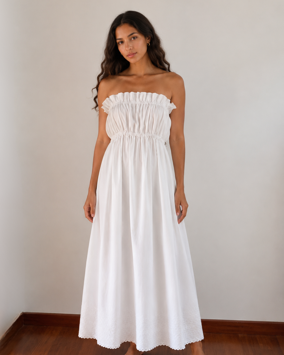 White Upcycled Shadow Dress
