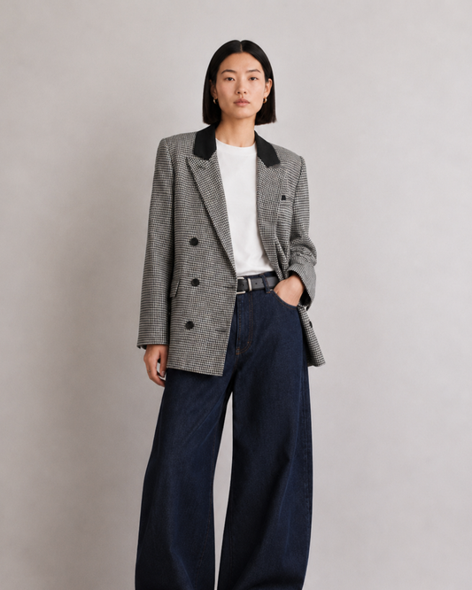Blazer vintage de mini pata de gallo